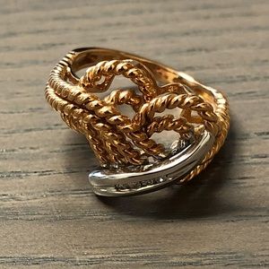 14K gold & diamond heart ring